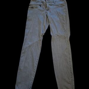 Old Navy- Gray Skinny-Fit Moto Style Pants Sz 4